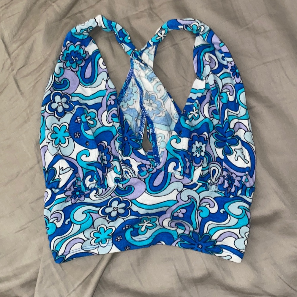 Blue and Purple Paisley Pacsun Top